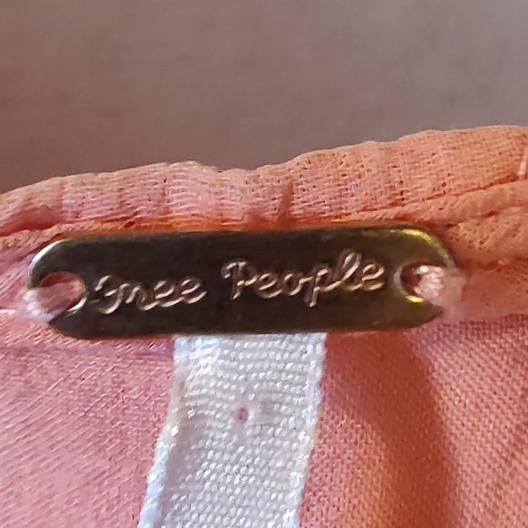 FREE PEOPLE Coral Cut Out Fit and Flare Flowy Midi DRESS SIZE 4 Like New! - Picture 7 of 10